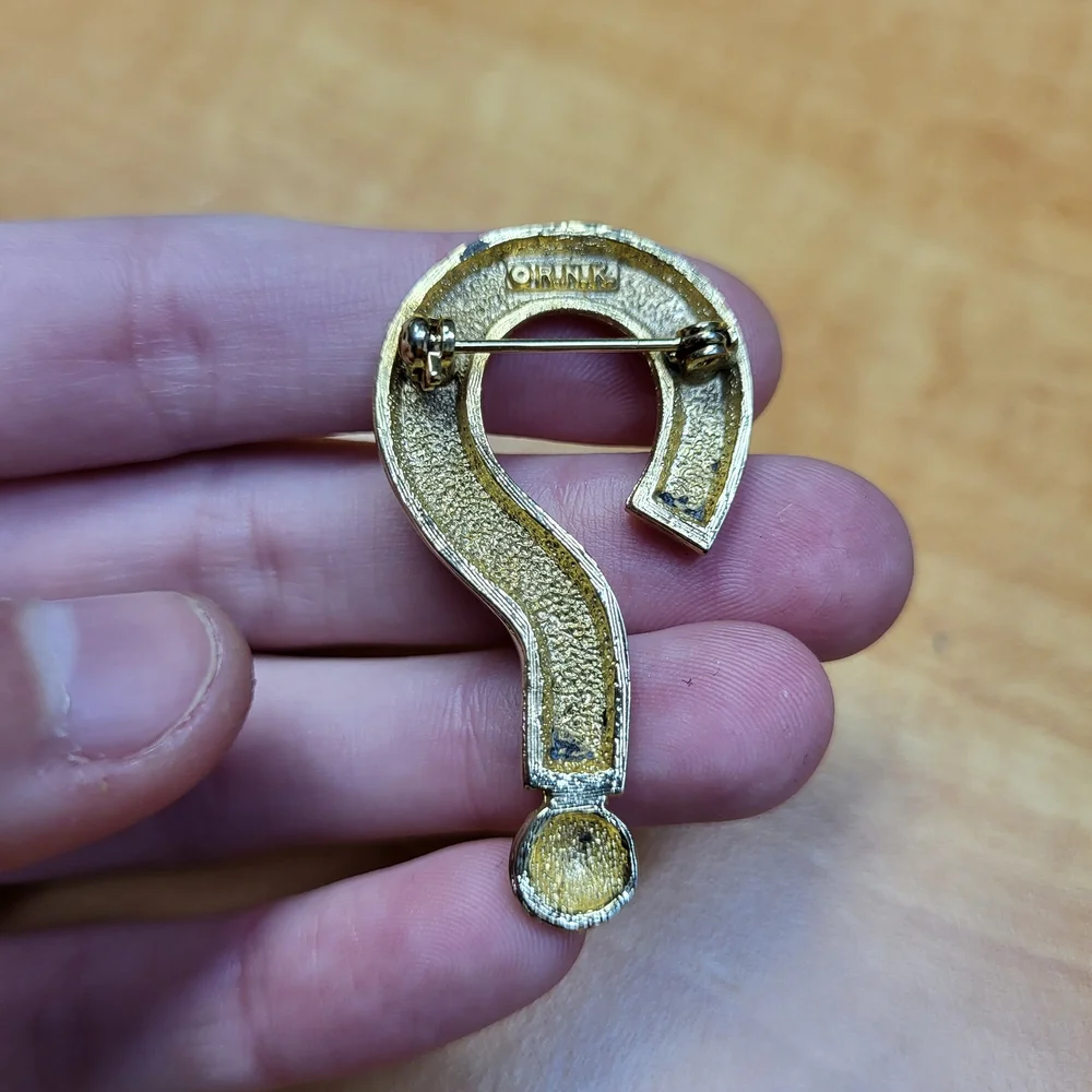 Gold Question Mark Pin
